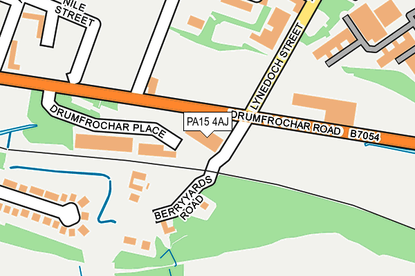 PA15 4AJ map - OS OpenMap – Local (Ordnance Survey)