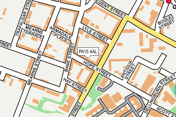 PA15 4AL map - OS OpenMap – Local (Ordnance Survey)
