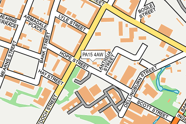 PA15 4AW map - OS OpenMap – Local (Ordnance Survey)
