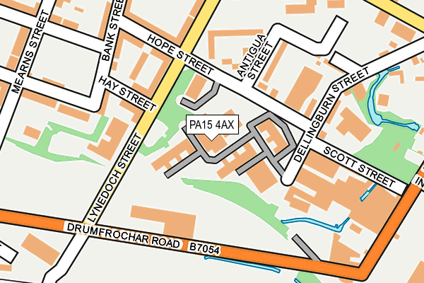 PA15 4AX map - OS OpenMap – Local (Ordnance Survey)