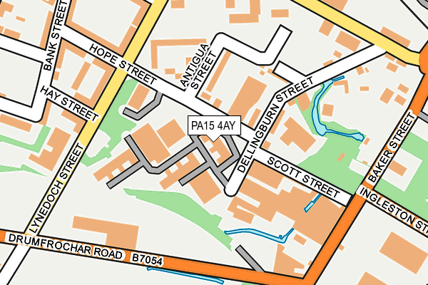 PA15 4AY map - OS OpenMap – Local (Ordnance Survey)