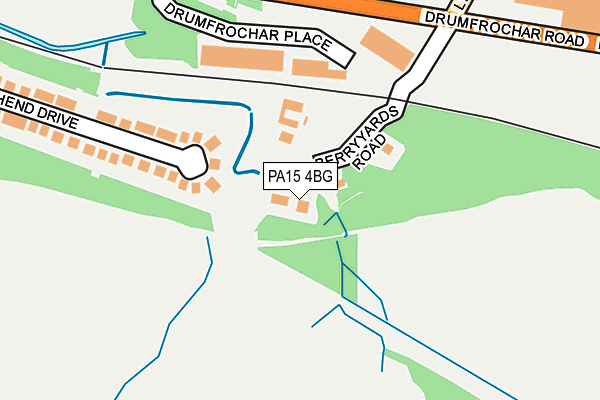 PA15 4BG map - OS OpenMap – Local (Ordnance Survey)