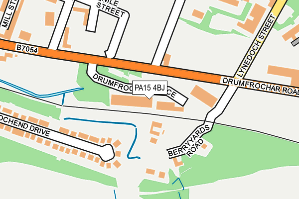 PA15 4BJ map - OS OpenMap – Local (Ordnance Survey)