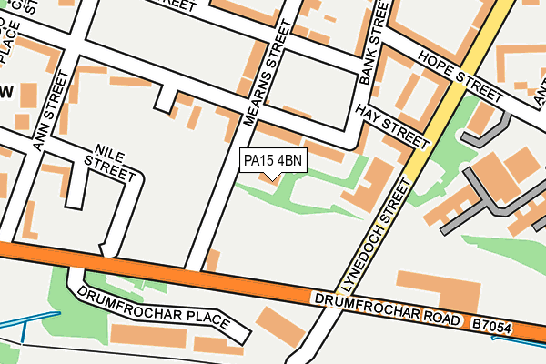 PA15 4BN map - OS OpenMap – Local (Ordnance Survey)