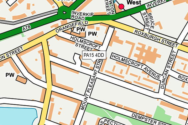 PA15 4DD map - OS OpenMap – Local (Ordnance Survey)