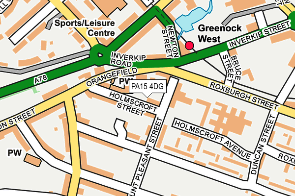 PA15 4DG map - OS OpenMap – Local (Ordnance Survey)