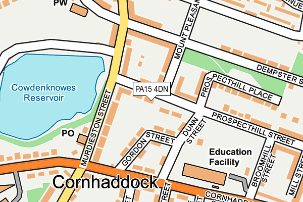 PA15 4DN map - OS OpenMap – Local (Ordnance Survey)