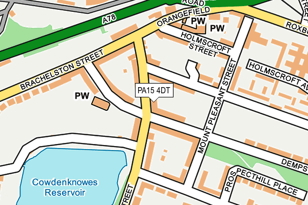 PA15 4DT map - OS OpenMap – Local (Ordnance Survey)