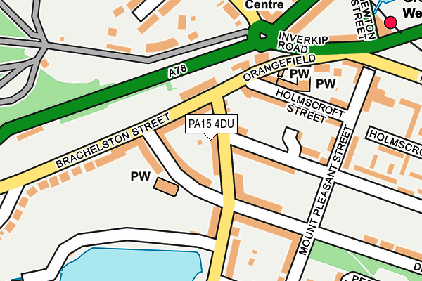 PA15 4DU map - OS OpenMap – Local (Ordnance Survey)