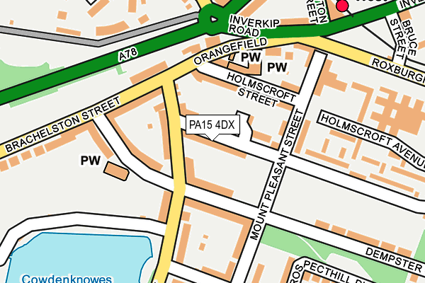 PA15 4DX map - OS OpenMap – Local (Ordnance Survey)