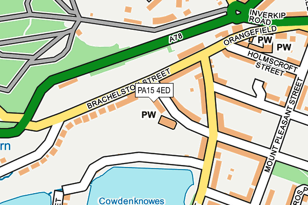 PA15 4ED map - OS OpenMap – Local (Ordnance Survey)