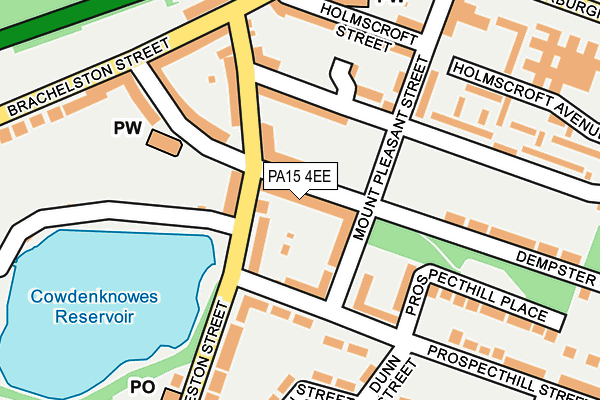 PA15 4EE map - OS OpenMap – Local (Ordnance Survey)