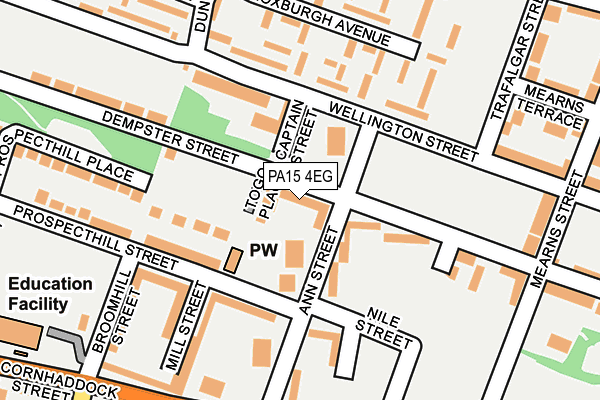 PA15 4EG map - OS OpenMap – Local (Ordnance Survey)