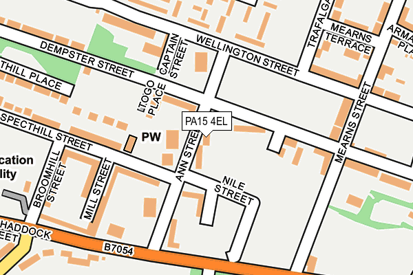 PA15 4EL map - OS OpenMap – Local (Ordnance Survey)
