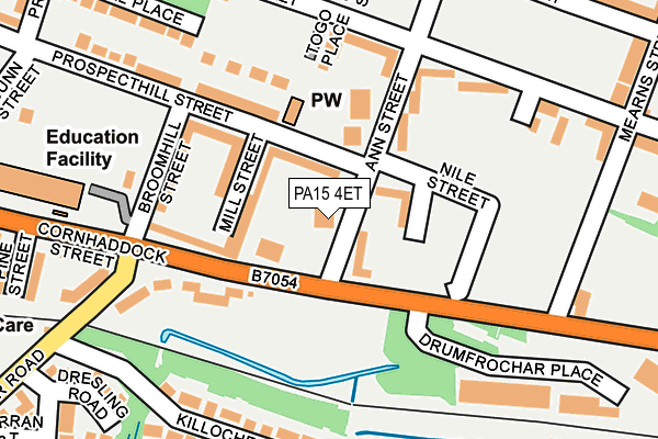 PA15 4ET map - OS OpenMap – Local (Ordnance Survey)