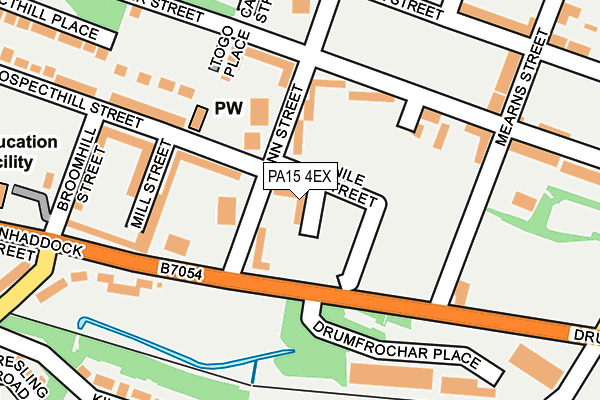 PA15 4EX map - OS OpenMap – Local (Ordnance Survey)