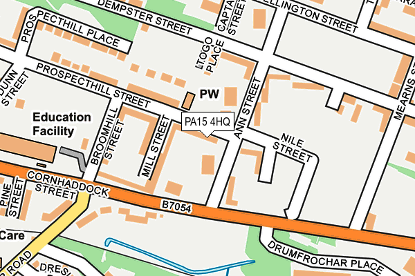 PA15 4HQ map - OS OpenMap – Local (Ordnance Survey)
