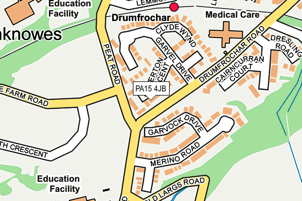 PA15 4JB map - OS OpenMap – Local (Ordnance Survey)