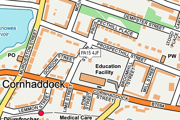 PA15 4JF map - OS OpenMap – Local (Ordnance Survey)