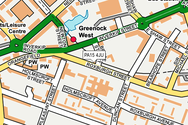 PA15 4JU map - OS OpenMap – Local (Ordnance Survey)