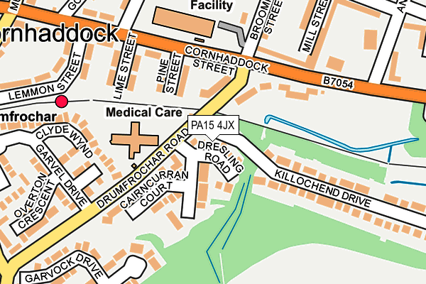 PA15 4JX map - OS OpenMap – Local (Ordnance Survey)
