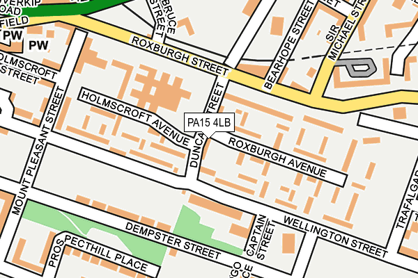 PA15 4LB map - OS OpenMap – Local (Ordnance Survey)