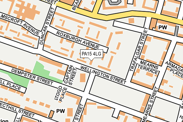 PA15 4LG map - OS OpenMap – Local (Ordnance Survey)