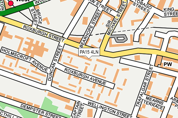PA15 4LN map - OS OpenMap – Local (Ordnance Survey)