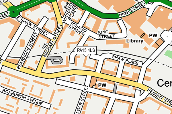 PA15 4LS map - OS OpenMap – Local (Ordnance Survey)