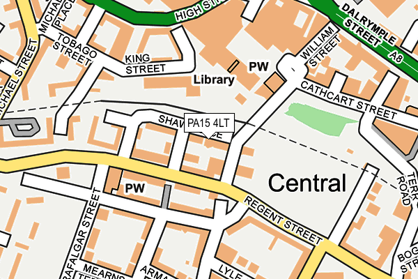 PA15 4LT map - OS OpenMap – Local (Ordnance Survey)