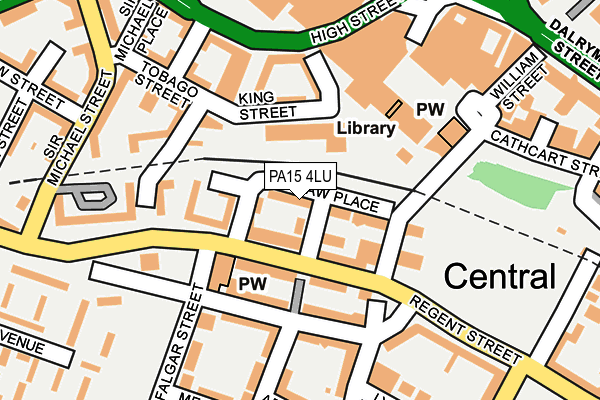 PA15 4LU map - OS OpenMap – Local (Ordnance Survey)