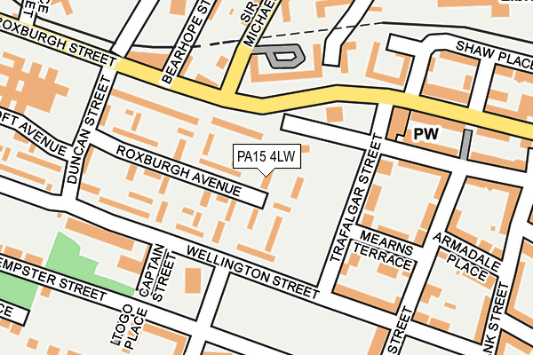 PA15 4LW map - OS OpenMap – Local (Ordnance Survey)