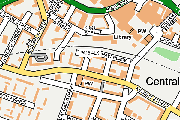 PA15 4LX map - OS OpenMap – Local (Ordnance Survey)