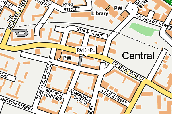 PA15 4PL map - OS OpenMap – Local (Ordnance Survey)