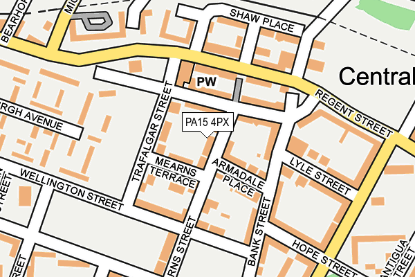 PA15 4PX map - OS OpenMap – Local (Ordnance Survey)