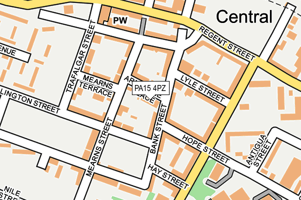 PA15 4PZ map - OS OpenMap – Local (Ordnance Survey)