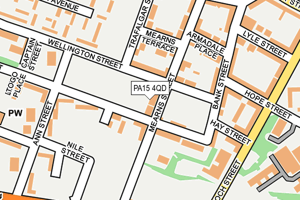 PA15 4QD map - OS OpenMap – Local (Ordnance Survey)