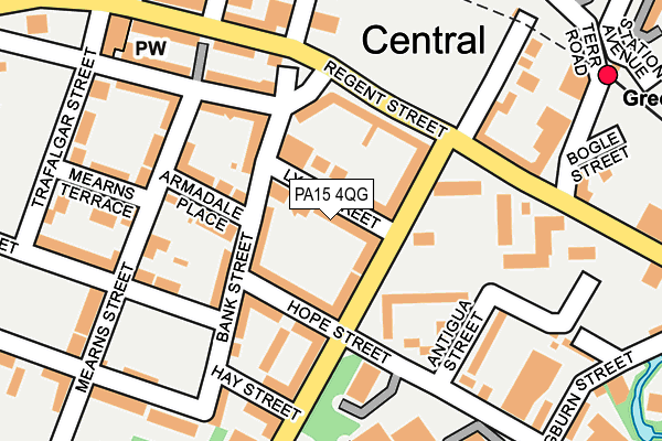 PA15 4QG map - OS OpenMap – Local (Ordnance Survey)