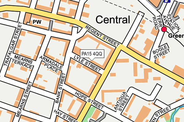 PA15 4QQ map - OS OpenMap – Local (Ordnance Survey)
