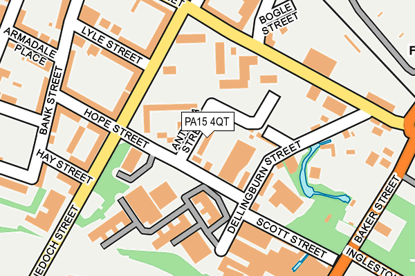 PA15 4QT map - OS OpenMap – Local (Ordnance Survey)