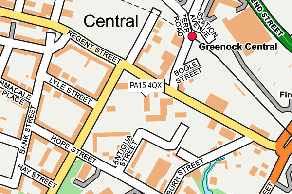 PA15 4QX map - OS OpenMap – Local (Ordnance Survey)