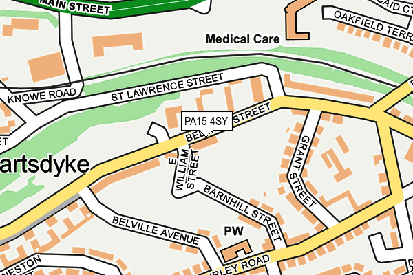 PA15 4SY map - OS OpenMap – Local (Ordnance Survey)