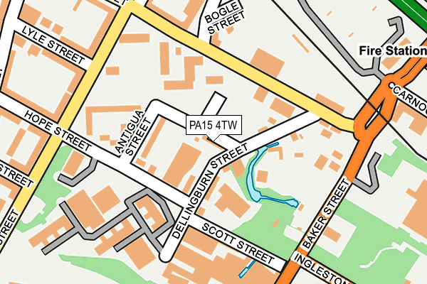 PA15 4TW map - OS OpenMap – Local (Ordnance Survey)