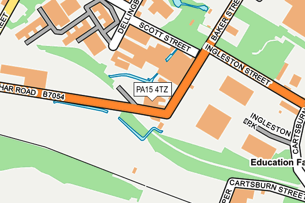 PA15 4TZ map - OS OpenMap – Local (Ordnance Survey)