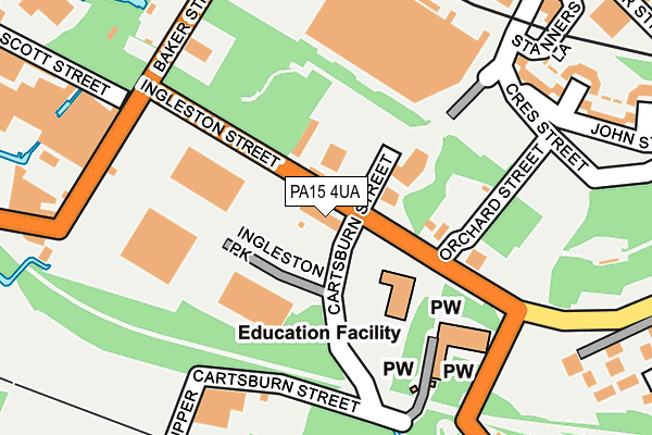 PA15 4UA map - OS OpenMap – Local (Ordnance Survey)