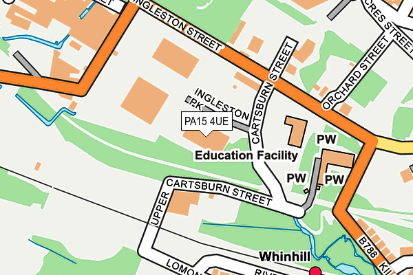 PA15 4UE map - OS OpenMap – Local (Ordnance Survey)