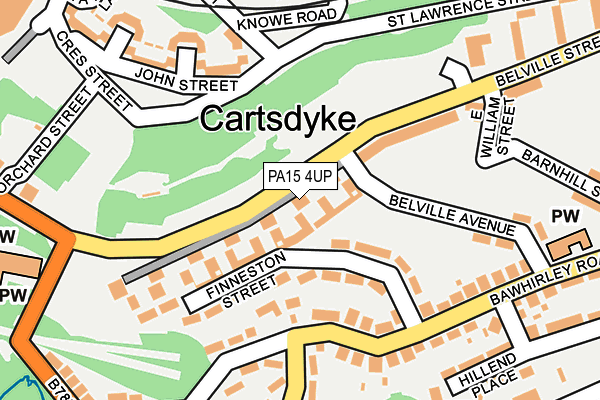 PA15 4UP map - OS OpenMap – Local (Ordnance Survey)