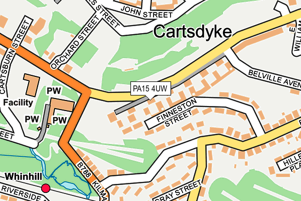 PA15 4UW map - OS OpenMap – Local (Ordnance Survey)