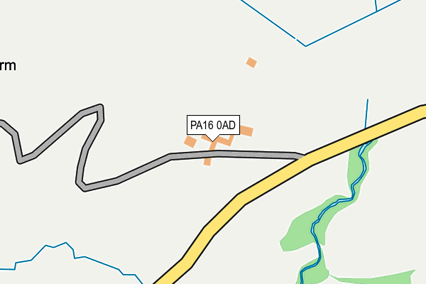 PA16 0AD map - OS OpenMap – Local (Ordnance Survey)