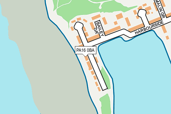 PA16 0BA map - OS OpenMap – Local (Ordnance Survey)